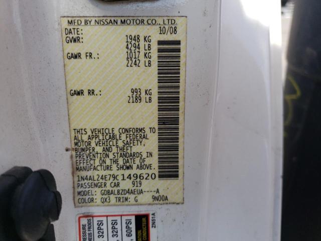 Photo 10 from auction – 2009 NISSAN ALTIMA 2.5 with VIN 1N4AL24E79C149620