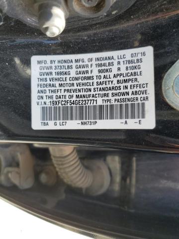 Photo 10 from auction – 2016 HONDA CIVIC LX with VIN 19XFC2F54GE237771