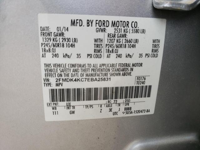 Photo 10 from auction – 2014 FORD EDGE LIMIT with VIN 2FMDK4KC7EBA25831