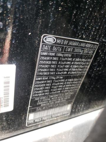 Photo 10 from auction – 2016 LAND ROVER RANGE ROVE with VIN SALWS2PF0GA102213
