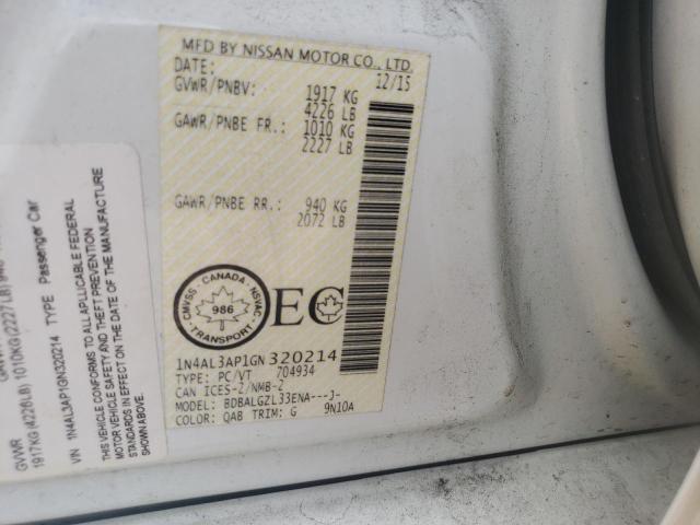 صورة رقم 10 من المزاد - 2016 NISSAN ALTIMA 2.5 مع VIN 1N4AL3AP1GN320214