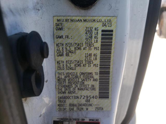 Photo 10 from auction – 2013 NISSAN FRONTIER S with VIN 1N6BD0CT3DN729540