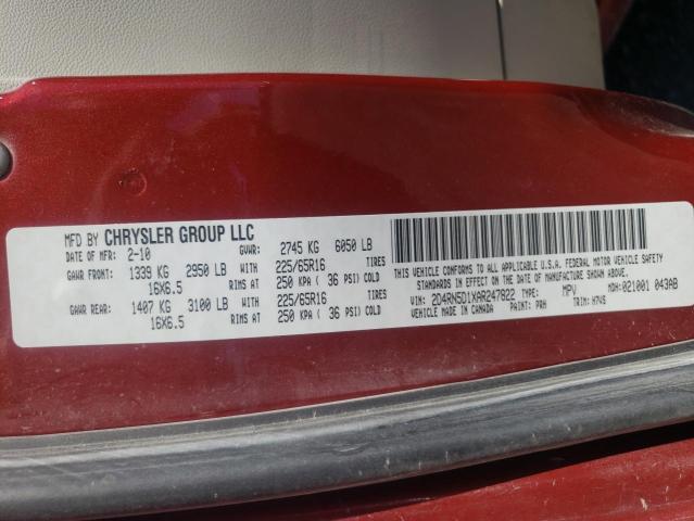 Photo 10 from auction – 2010 DODGE GRAND CARA with VIN 2D4RN5D1XAR247822