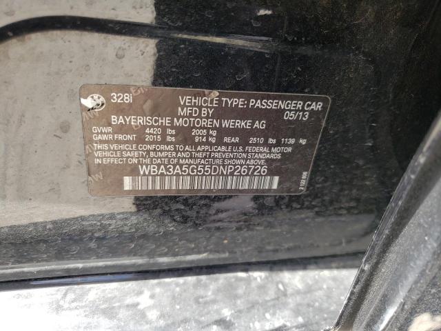 Photo 10 from auction – 2013 BMW 328 I with VIN WBA3A5G55DNP26726