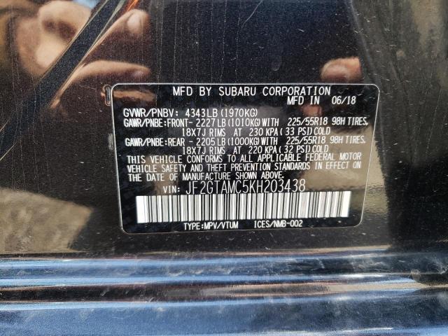 Photo 10 from auction – 2019 SUBARU CROSSTREK with VIN JF2GTAMC5KH203438
