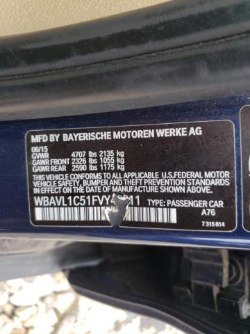 Photo 10 from auction – 2015 BMW X1 XDRIVE2 with VIN WBAVL1C51FVY40811