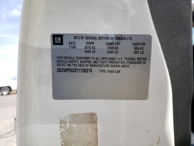 Photo 10 from auction – 2007 PONTIAC GRAND PRIX with VIN 2G2WP552271185216