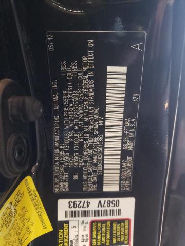 Photo 10 from auction – 2012 TOYOTA SIENNA XLE with VIN 5TDDK3DC9CS045862