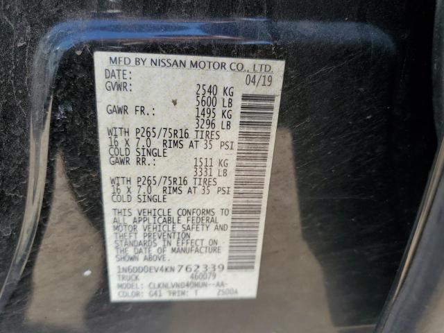 Photo 10 from auction – 2019 NISSAN FRONTIER S with VIN 1N6DD0EV4KN762339