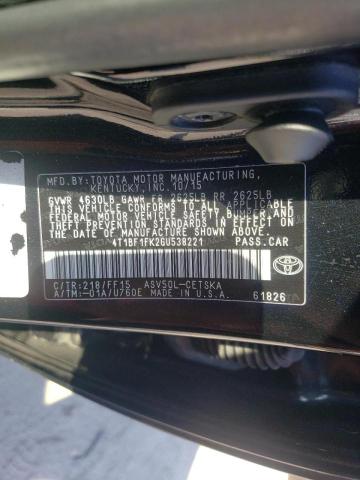 Photo 10 from auction – 2016 TOYOTA CAMRY LE with VIN 4T1BF1FK2GU538221