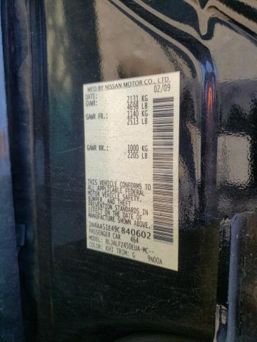 Photo 10 from auction – 2009 NISSAN MAXIMA S with VIN 1N4AA51E49C840602