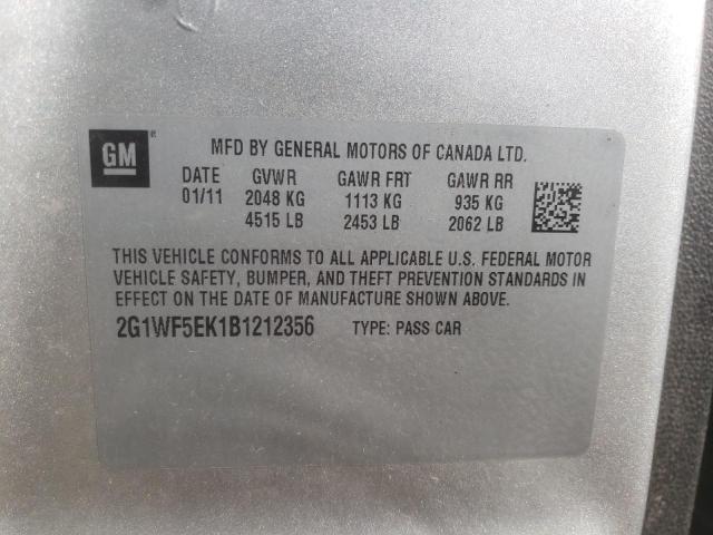 Photo 10 from auction – 2011 CHEVROLET IMPALA LS with VIN 2G1WF5EK1B1212356