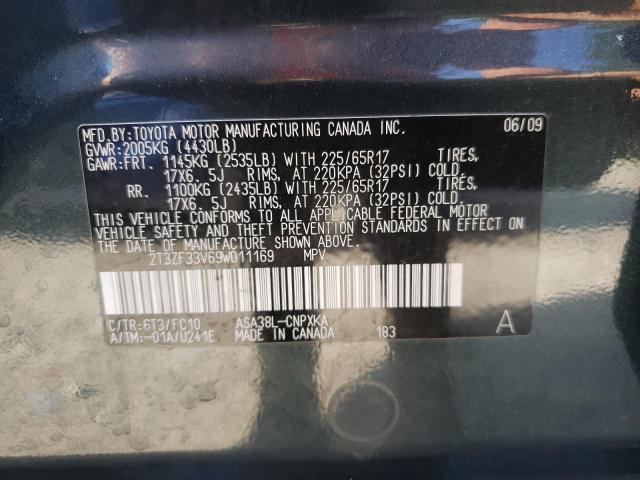 Photo 10 from auction – 2009 TOYOTA RAV4 with VIN 2T3ZF33V69W011169