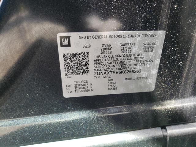 Photo 10 from auction – 2019 CHEVROLET EQUINOX LT with VIN 2GNAXTEV6K6256263