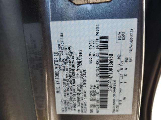 Photo 10 from auction – 2013 FORD FUSION SE with VIN 3FA6P0H71DR136950