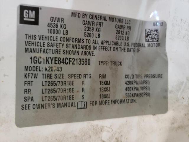 Photo 10 from auction – 2012 CHEVROLET SILVERADO with VIN 1GC1KYE84CF213580