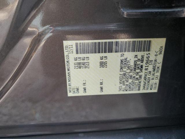 Photo 10 from auction – 2012 NISSAN MAXIMA S with VIN 1N4AA5APXCC819665