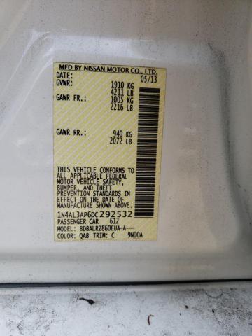 Photo 10 from auction – 2013 NISSAN ALTIMA 2.5 with VIN 1N4AL3AP6DC292532