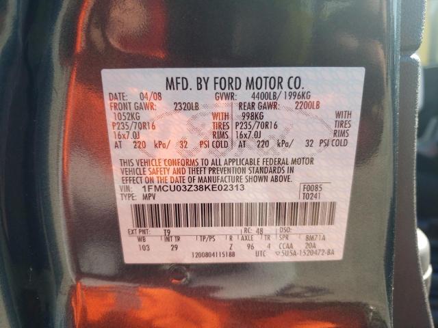 Photo 10 from auction – 2008 FORD ESCAPE XLT with VIN 1FMCU03Z38KE02313