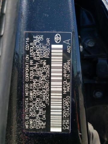 Photo 10 from auction – 2016 TOYOTA PRIUS C with VIN JTDKDTB39G1123628