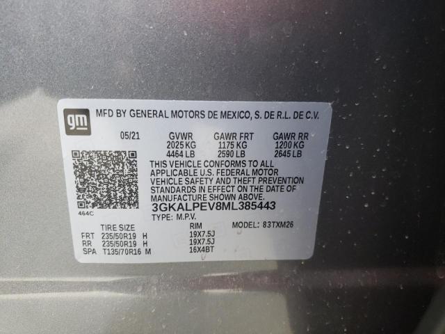 Photo 10 from auction – 2021 GMC TERRAIN SL with VIN 3GKALPEV8ML385443