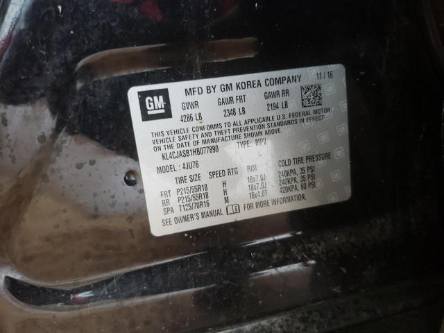 Photo 10 from auction – 2017 BUICK ENCORE PRE with VIN KL4CJASB1HB077890