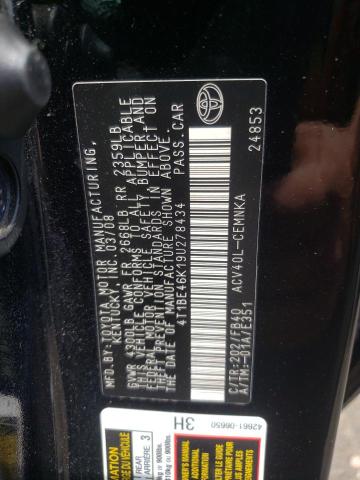 Photo 10 from auction – 2009 TOYOTA CAMRY BASE with VIN 4T1BE46K19U278434