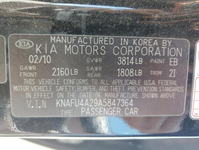 Photo 10 from auction – 2010 KIA FORTE EX with VIN KNAFU4A29A5847364