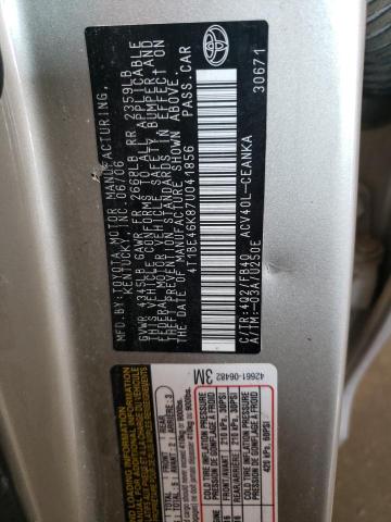 Photo 10 from auction – 2007 TOYOTA CAMRY with VIN 4T1BE46K87U041856