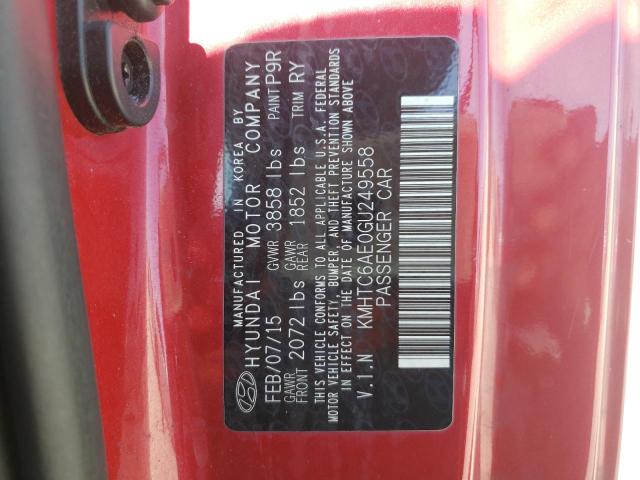 Photo 10 from auction – 2016 HYUNDAI VELOSTER T with VIN KMHTC6AE0GU249558