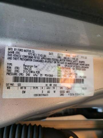 Photo 10 from auction – 2013 FORD FOCUS SE with VIN 1FADP3F22DL262409