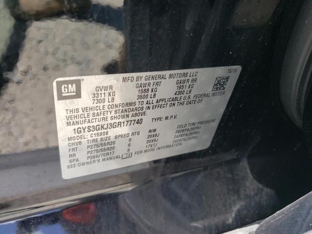 Photo 10 from auction – 2016 CADILLAC ESCALADE E with VIN 1GYS3GKJ3GR177740