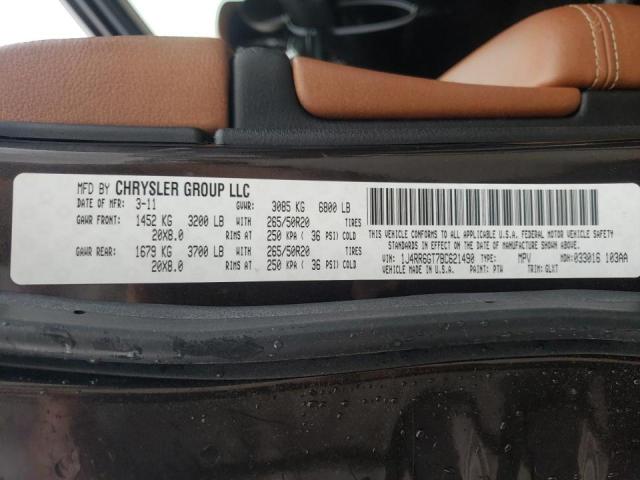 Photo 10 from auction – 2011 JEEP GRAND CHER with VIN 1J4RR6GT7BC621490