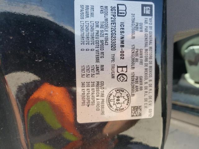 Photo 10 from auction – 2012 GMC SIERRA K15 with VIN 3GTP2VE72CG233020