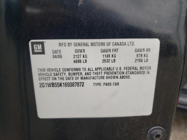 Photo 10 from auction – 2006 CHEVROLET IMPALA with VIN 2G1WB55K169387872