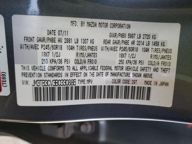 Photo 10 from auction – 2011 MAZDA CX-9 with VIN JM3TB3CV3B0330886