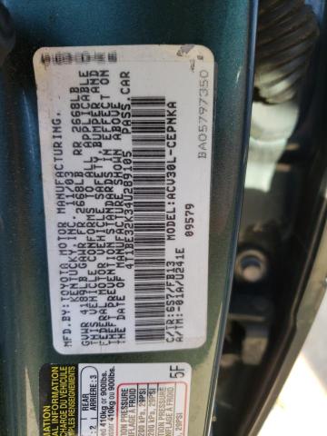 Photo 10 from auction – 2004 TOYOTA CAMRY LE with VIN 4T1BE32K34U289105