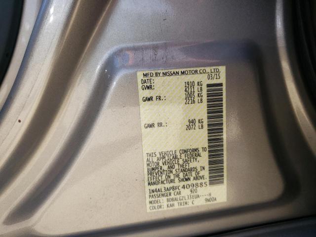 Photo 10 from auction – 2015 NISSAN ALTIMA 2.5 with VIN 1N4AL3AP8FC409885