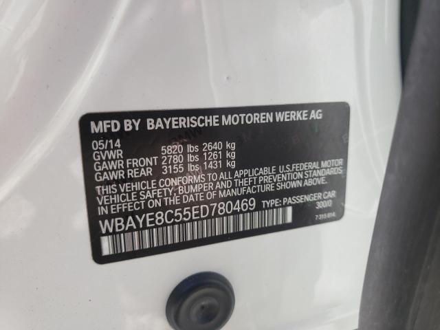 Photo 10 from auction – 2014 BMW 750 LI with VIN WBAYE8C55ED780469