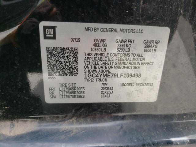 Photo 10 from auction – 2020 CHEVROLET SILVERADO with VIN 1GC4YME79LF109498