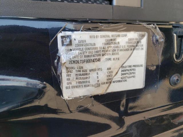 Photo 10 from auction – 2006 PONTIAC TORRENT with VIN 2CKDL73F966147346