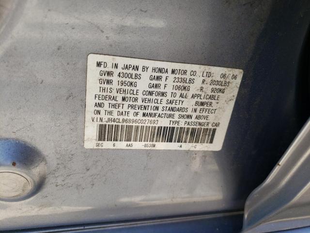 Photo 10 from auction – 2006 ACURA TSX with VIN JH4CL96896C027693