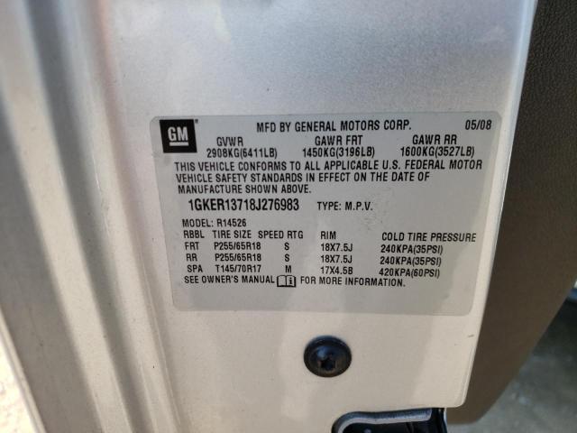 Photo 10 from auction – 2008 GMC ACADIA SLE with VIN 1GKER13718J276983