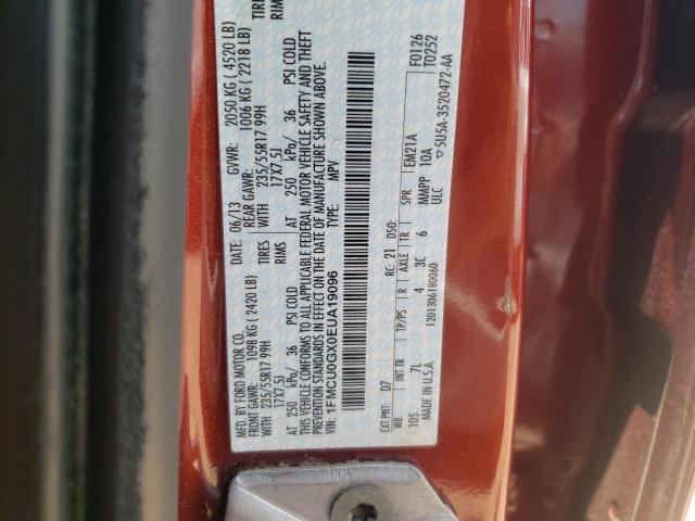 Photo 10 from auction – 2014 FORD ESCAPE SE with VIN 1FMCU0GX0EUA19096