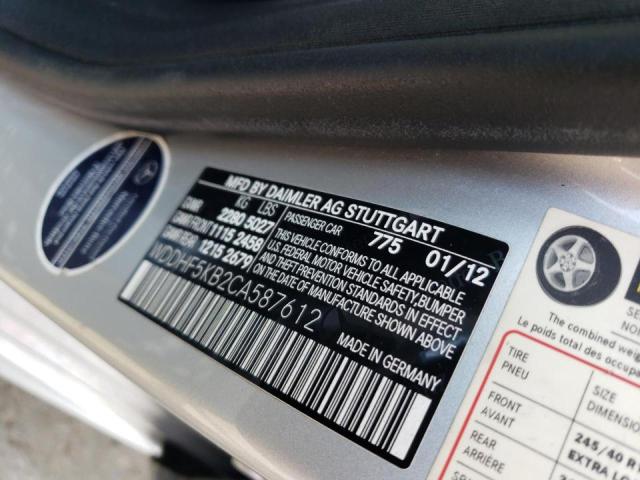 Photo 10 from auction – 2012 MERCEDES-BENZ E 350 with VIN WDDHF5KB2CA587612