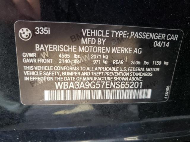 Photo 10 from auction – 2014 BMW 335 I with VIN WBA3A9G57ENS65201