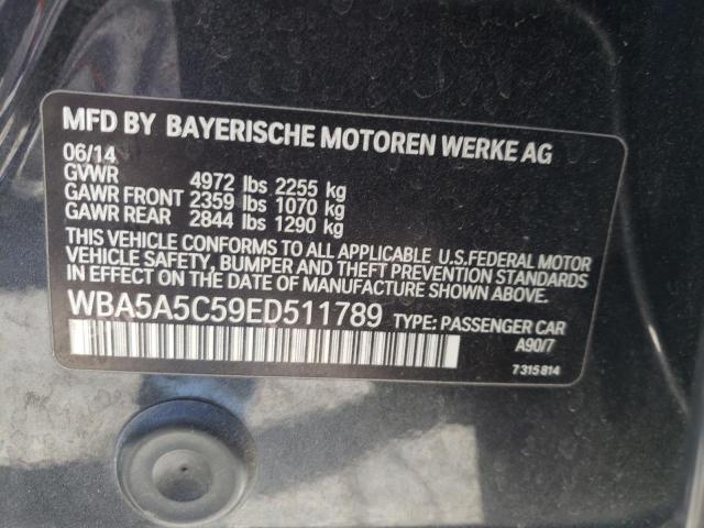 Photo 10 from auction – 2014 BMW 528 I with VIN WBA5A5C59ED511789