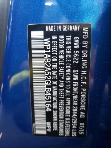 Photo 10 from auction – 2016 PORSCHE MACAN S with VIN WP1AB2A52GLB45164