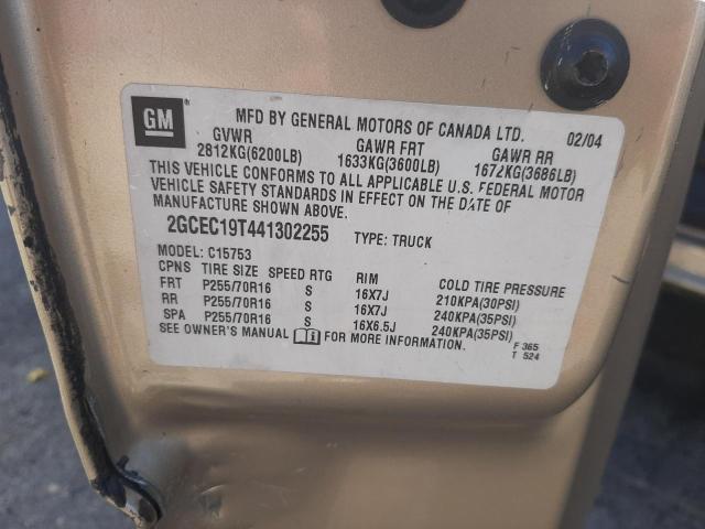 Photo 10 from auction – 2004 CHEVROLET SILVERADO with VIN 2GCEC19T441302255