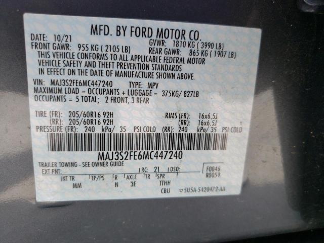 Photo 10 from auction – 2021 FORD ECOSPORT S with VIN MAJ3S2FE6MC447240